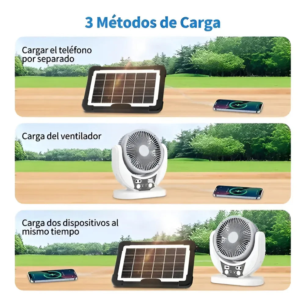 Ventilador Solar Recargable Original