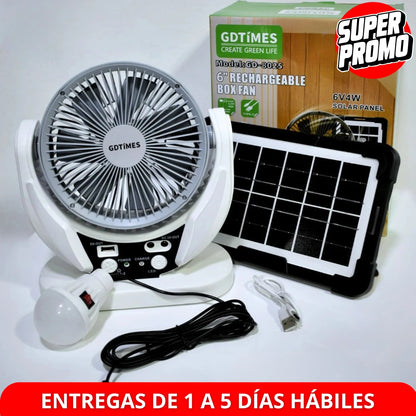 Ventilador Solar Recargable Original