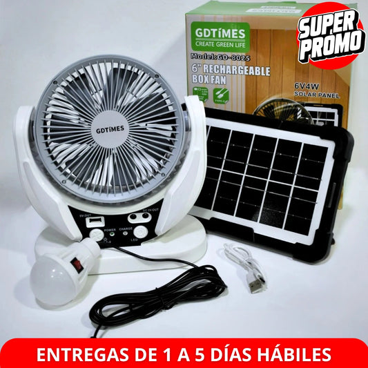 Ventilador Solar Recargable Original